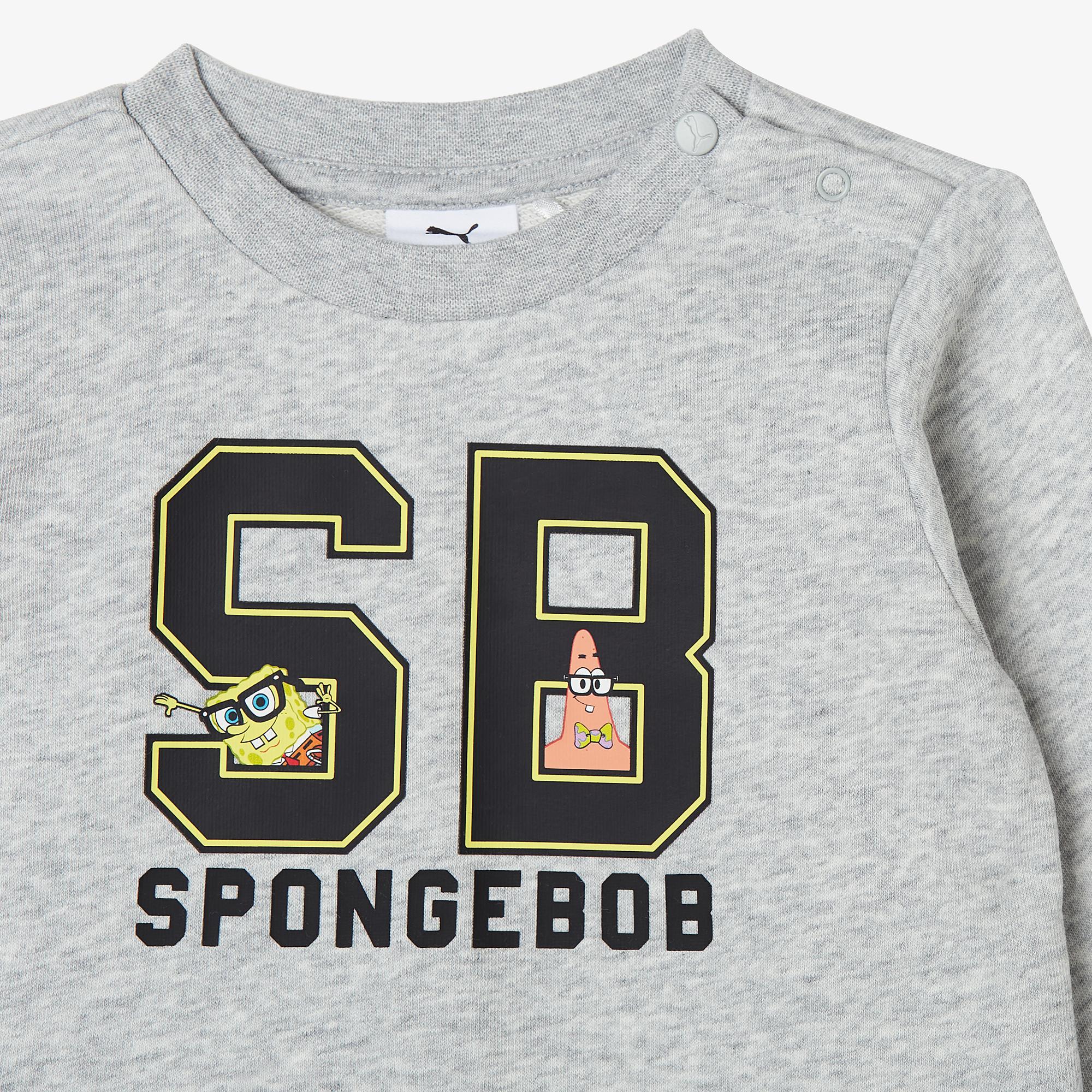 Puma X SPONGEBOB Çocuk Gri Eşofman Takımı