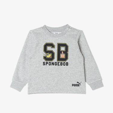  Puma X SPONGEBOB Çocuk Gri Eşofman Takımı
