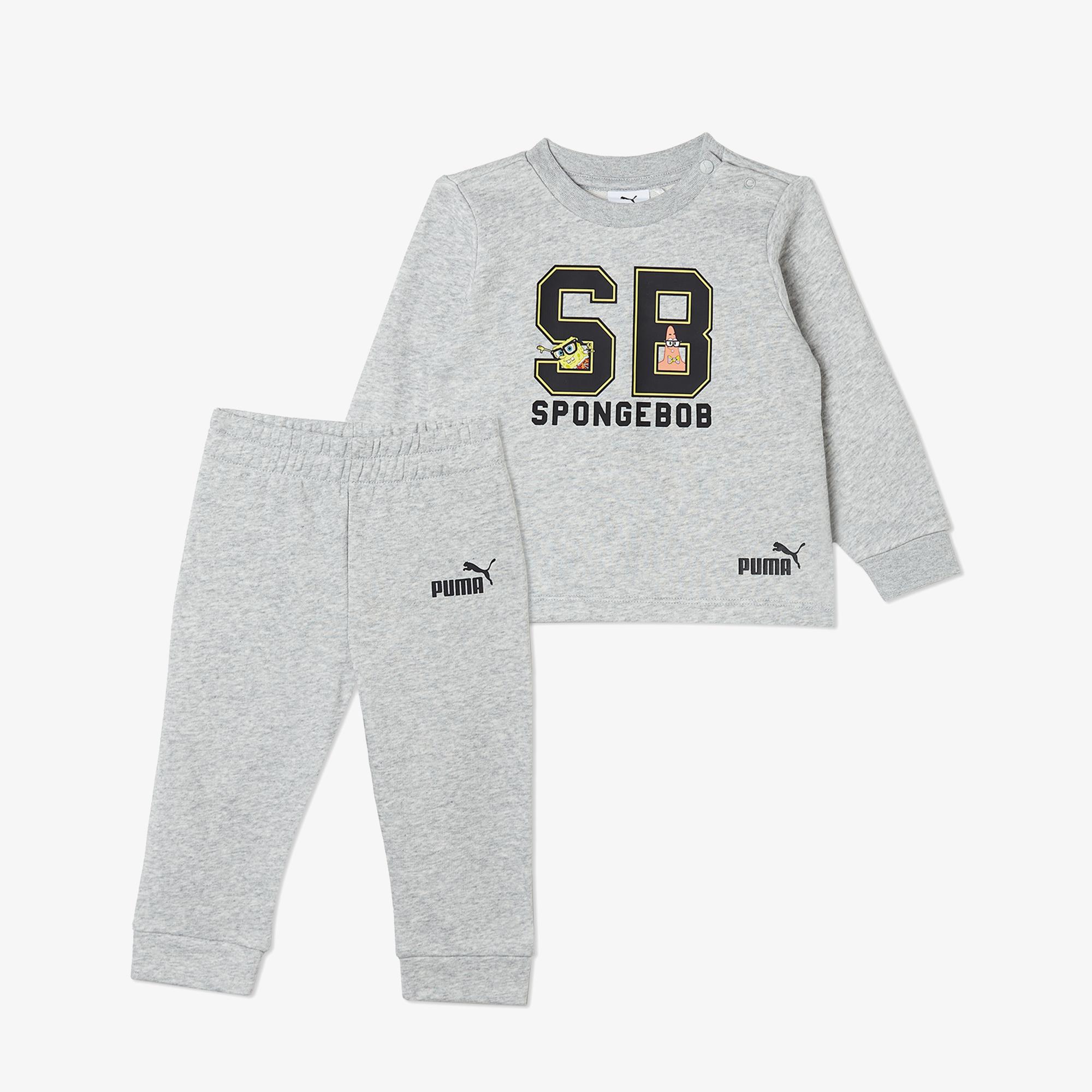 Puma X SPONGEBOB Çocuk Gri Eşofman Takımı