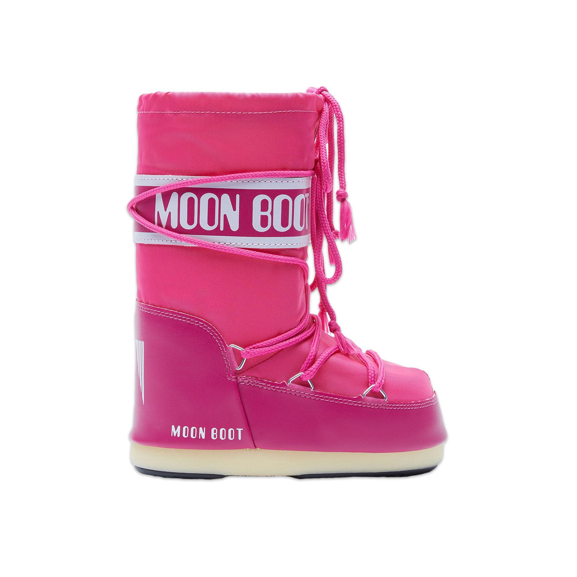 Moon Boot Icon Nylon Kadın Pembe Kar Botu