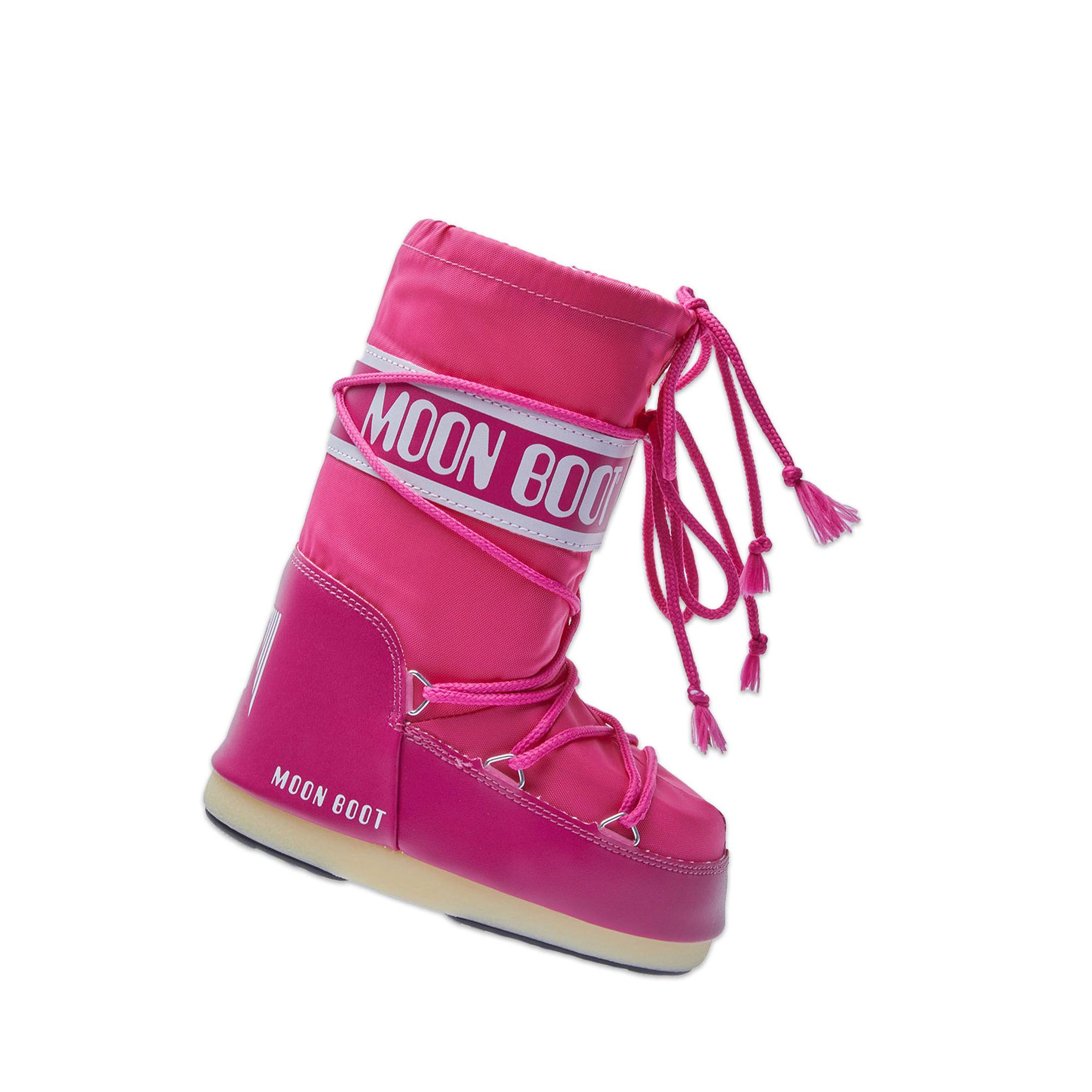 Moon Boot Icon Nylon Kadın Pembe Kar Botu