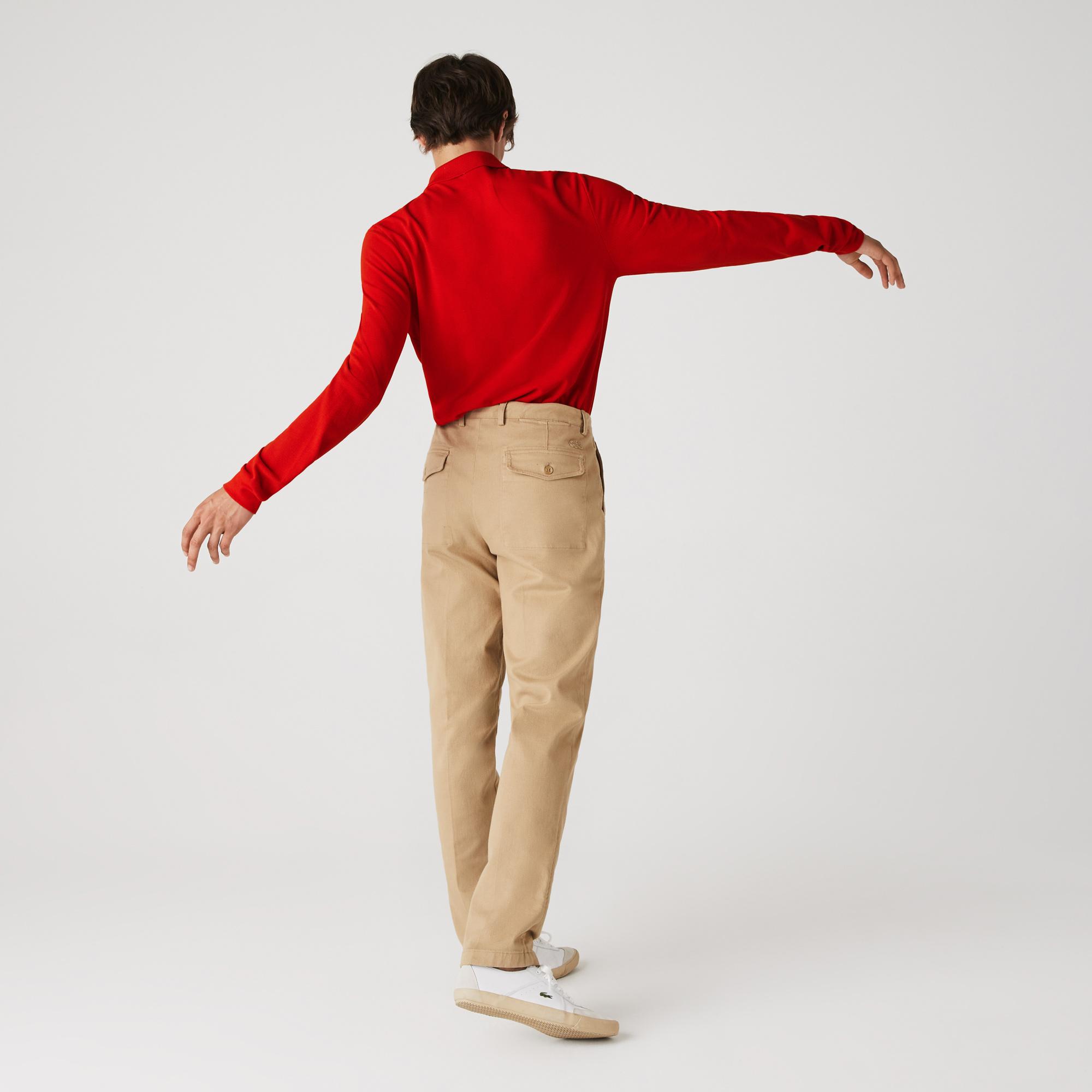 Lacoste Erkek Classic Fit Uzun Kollu Kırmızı L1212 Polo