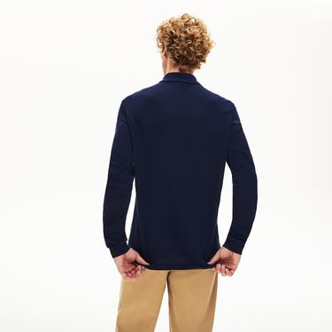  L.12.12 Erkek Classic Fit Uzun Kollu Lacivert Polo