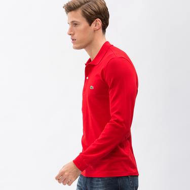  Lacoste Erkek Classic Fit Uzun Kollu L.12.12 Kırmızı Polo