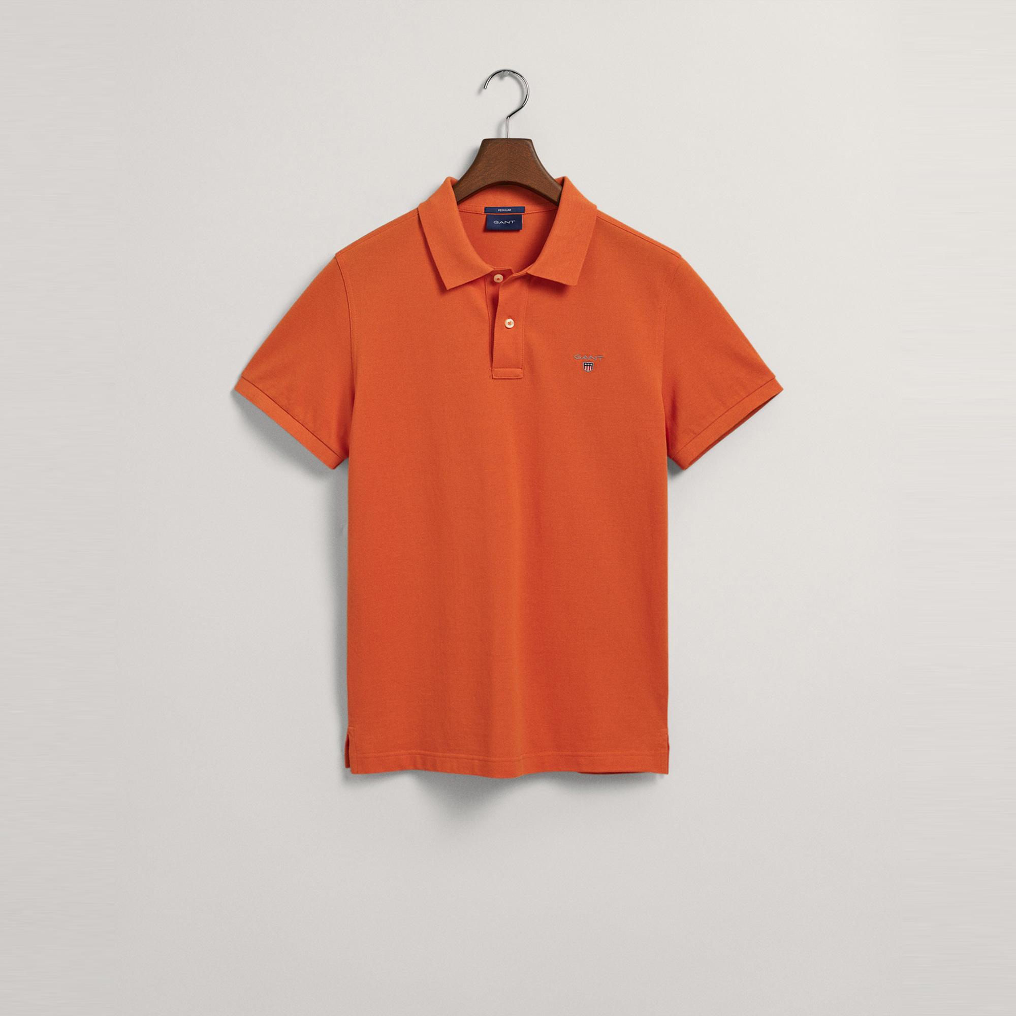 GANT Erkek Turuncu Regular Fit Polo