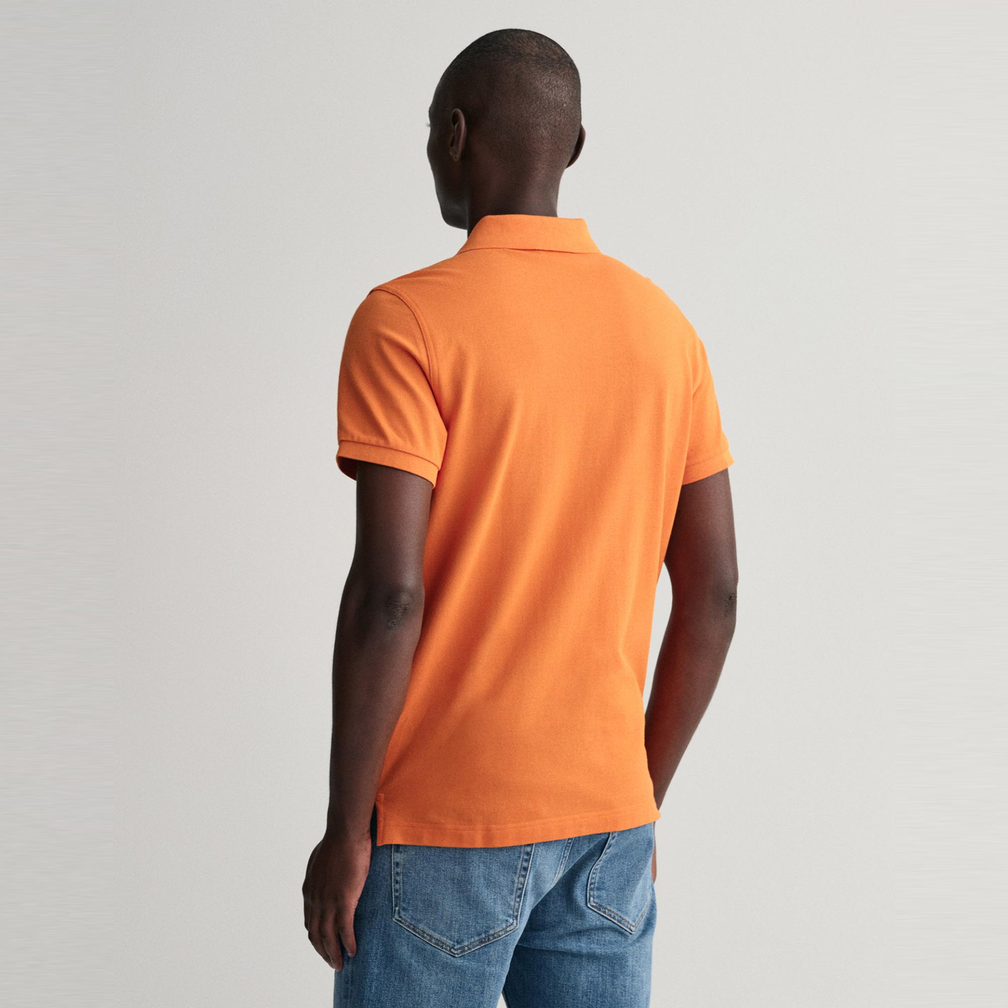 GANT Erkek Turuncu Regular Fit Polo