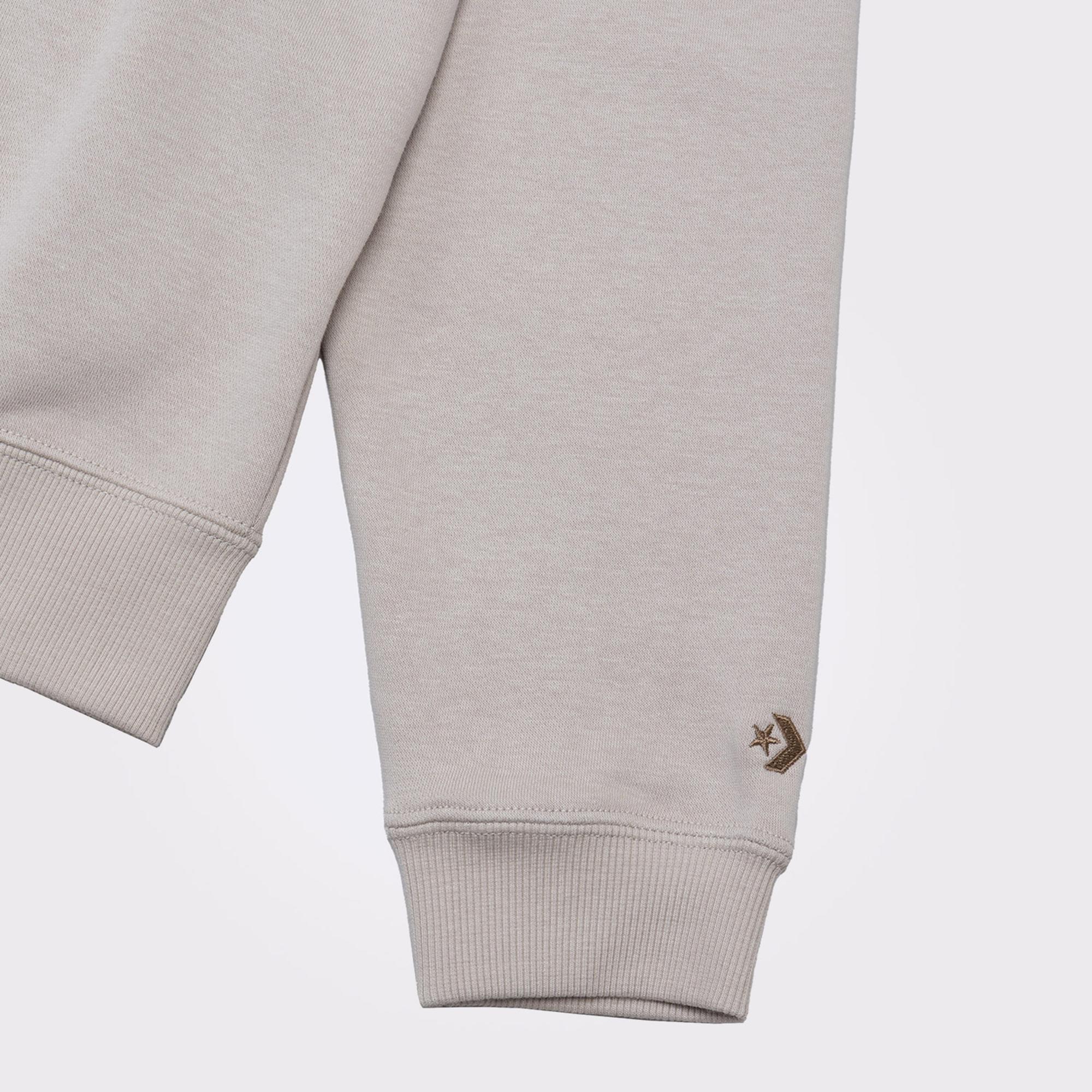 Converse Go-To Embroidered Star Chevron  Unisex Bej Hoodie