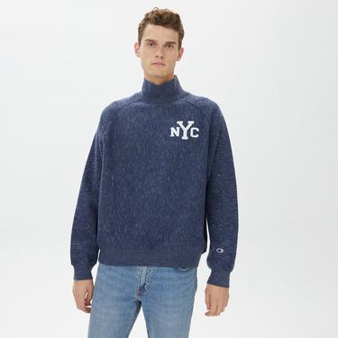  Champion High Neck Erkek Lacivert Sweatshirt
