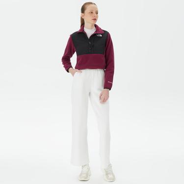  The North Face Denali Crop Kadın Bordo Polar Sweatshirt