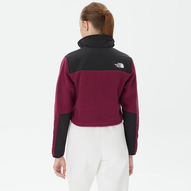  The North Face Denali Crop Kadın Bordo Polar Sweatshirt