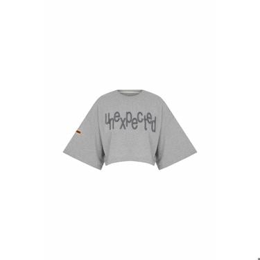  Nasaqu Kadın Mimma Gri Krom Crop Top