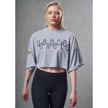  Nasaqu Kadın Mimma Gri Krom Crop Top