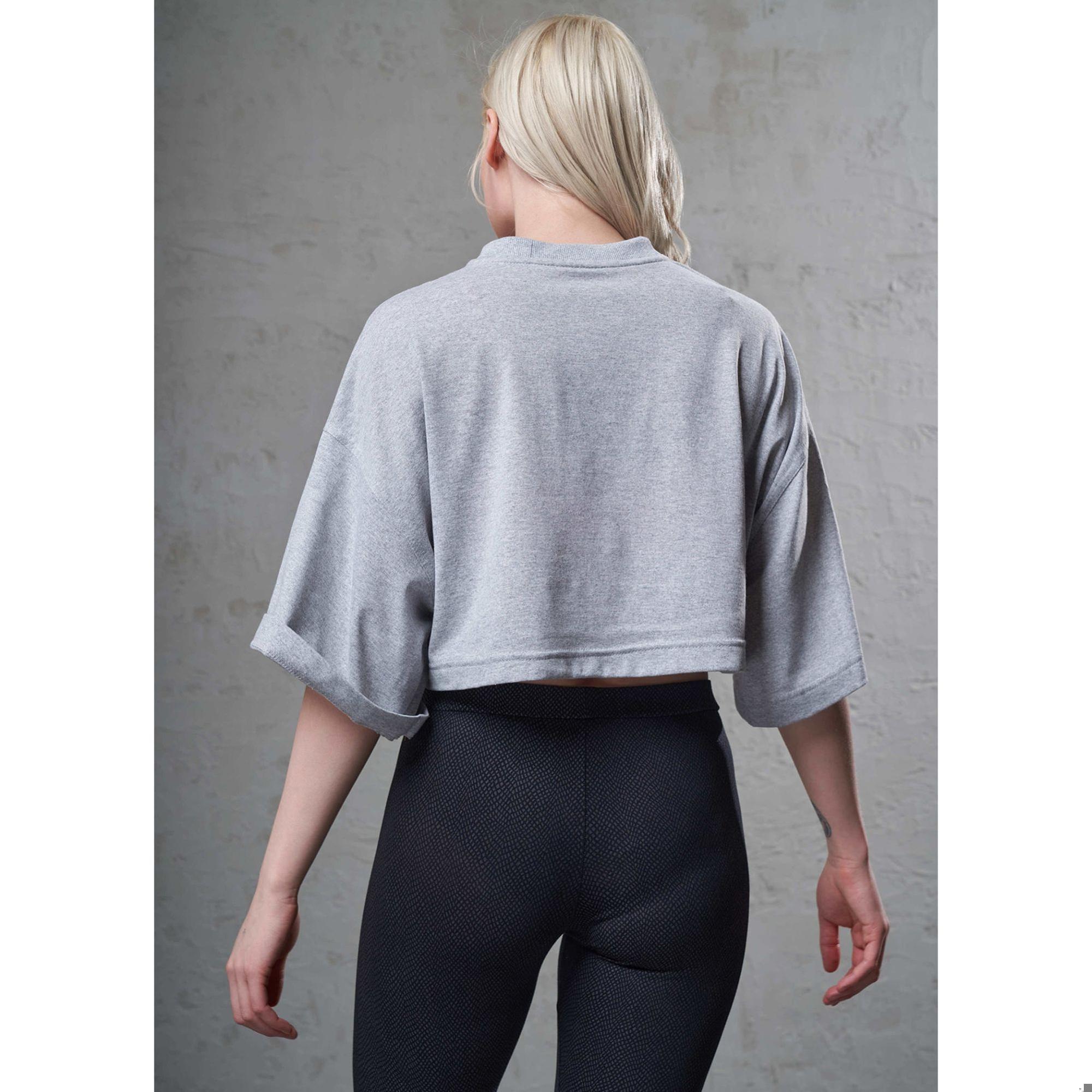 Nasaqu Kadın Mimma Gri Krom Crop Top