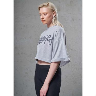  Nasaqu Kadın Mimma Gri Krom Crop Top