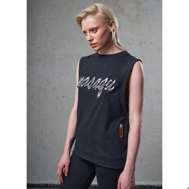  Nasaqu Kadın Kyz Nakışlı İkonik Antrasit Top