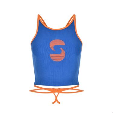  Nasaqu Kadın  Aktif İpli Kobalt Mavi Crop Top