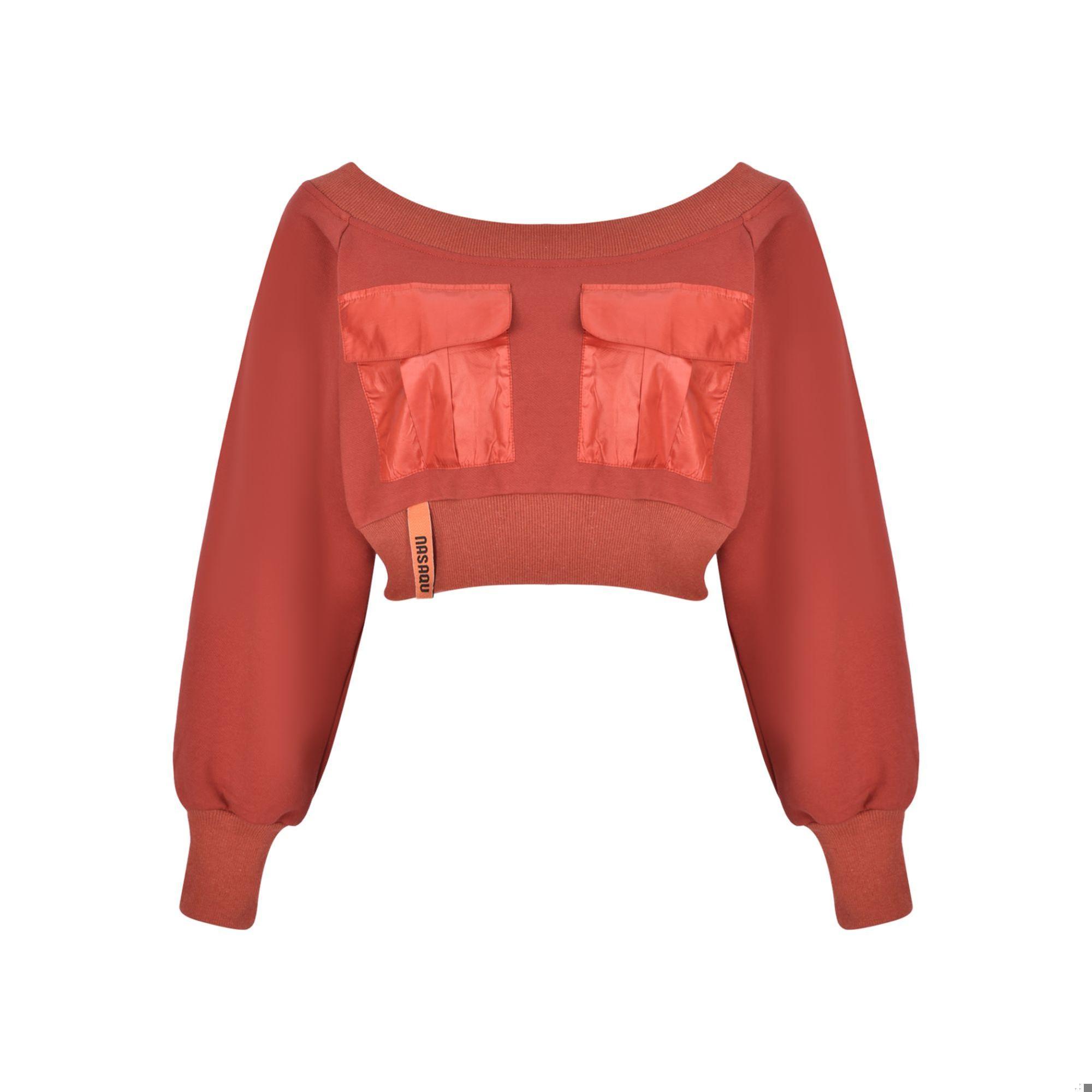Nasaqu Kadın Skater Girl Terracota Crop Top