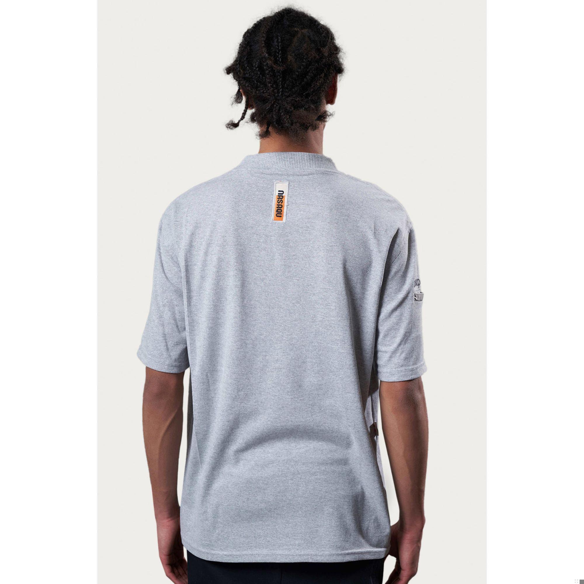 Nasaqu Erkek Du Core Gri Krom T-Shirt