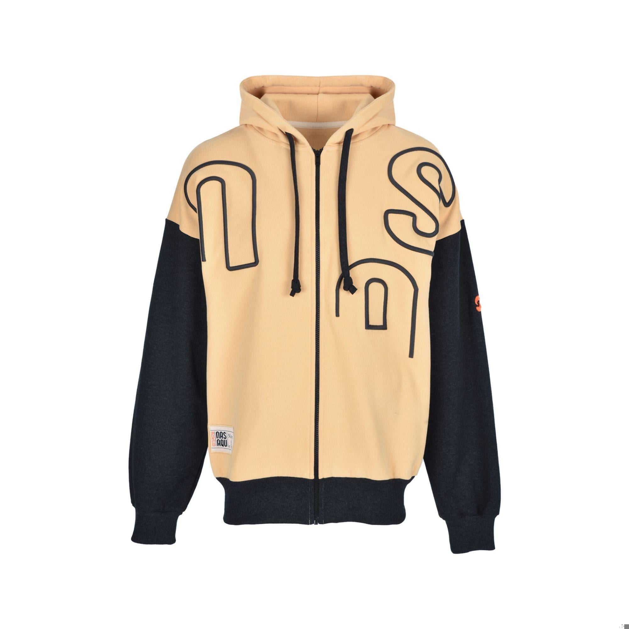 Nasaqu Erkek Kum Fırtınası Fermuarlı Antrasit &Kum Rengi Hoodie