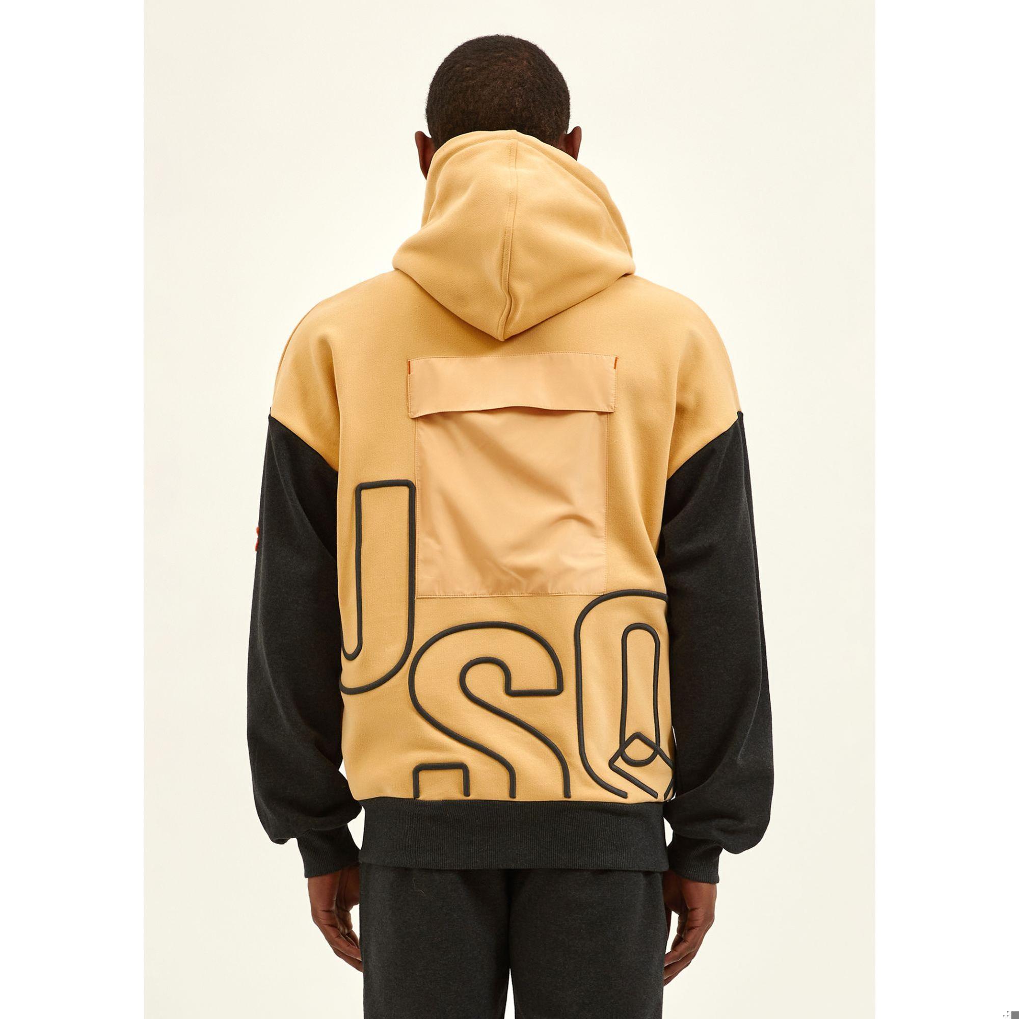 Nasaqu Erkek Kum Fırtınası Fermuarlı Antrasit &Kum Rengi Hoodie