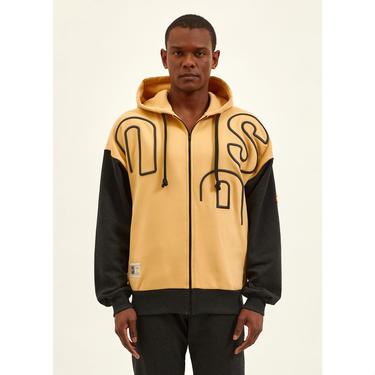  Nasaqu Erkek Kum Fırtınası Fermuarlı Antrasit &Kum Rengi Hoodie