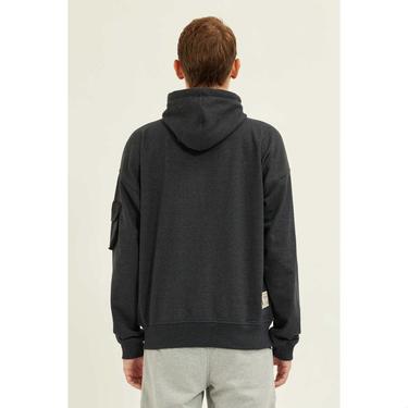  Nasaqu Erkek Bar Fermuarlı Antrasit Hoodie