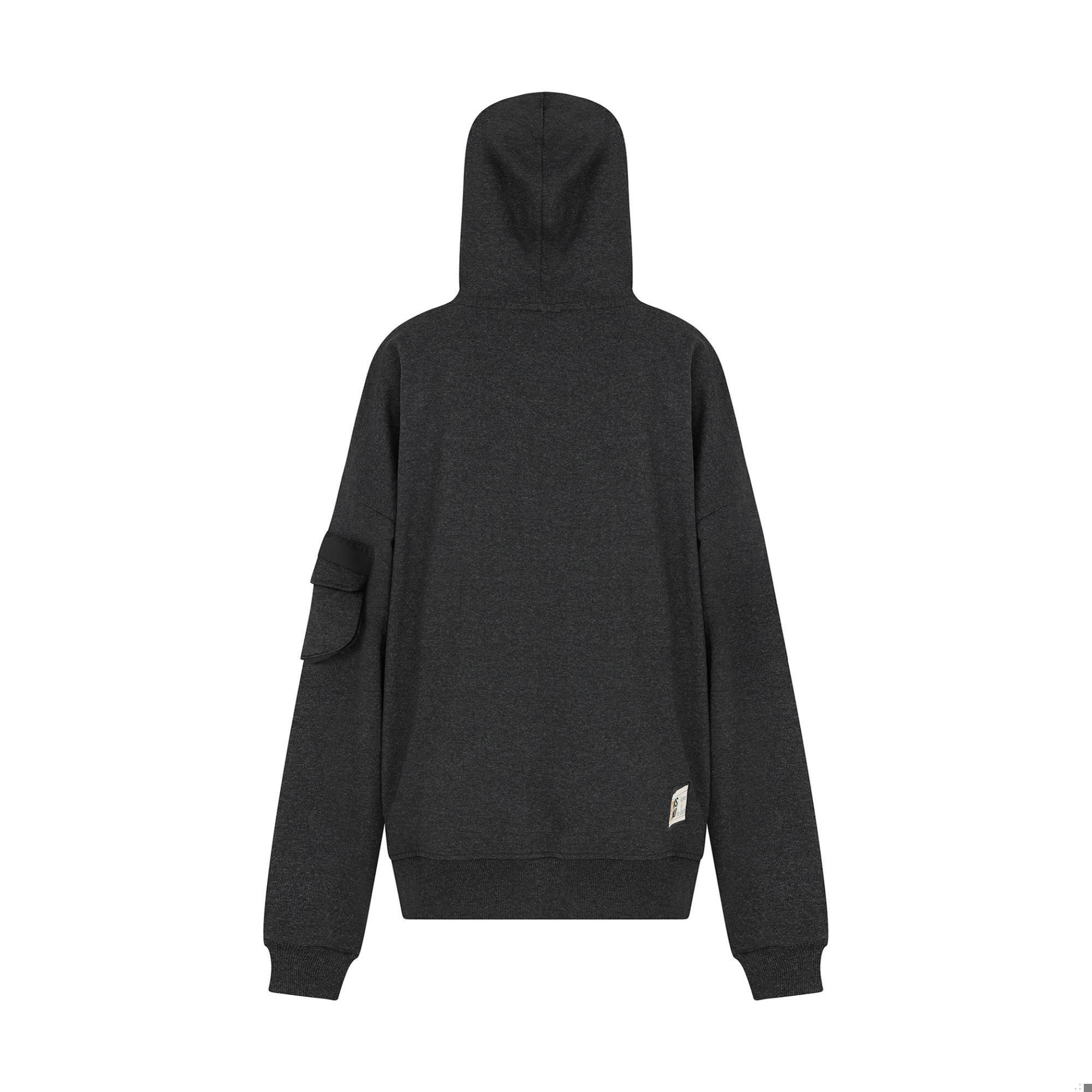 Nasaqu Erkek Bar Fermuarlı Antrasit Hoodie