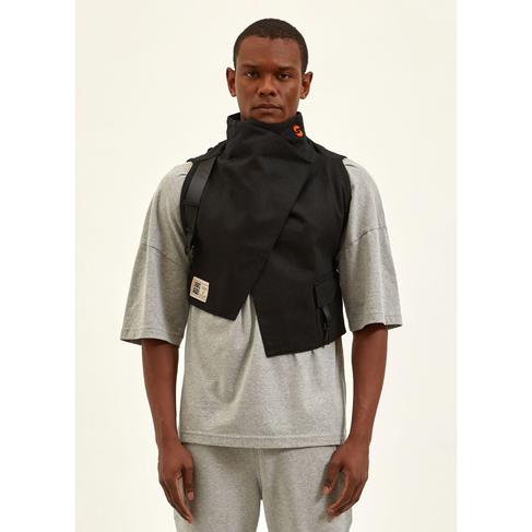  Nasaqu Unisex Ush Yüksek Yaka Siyah Yelek