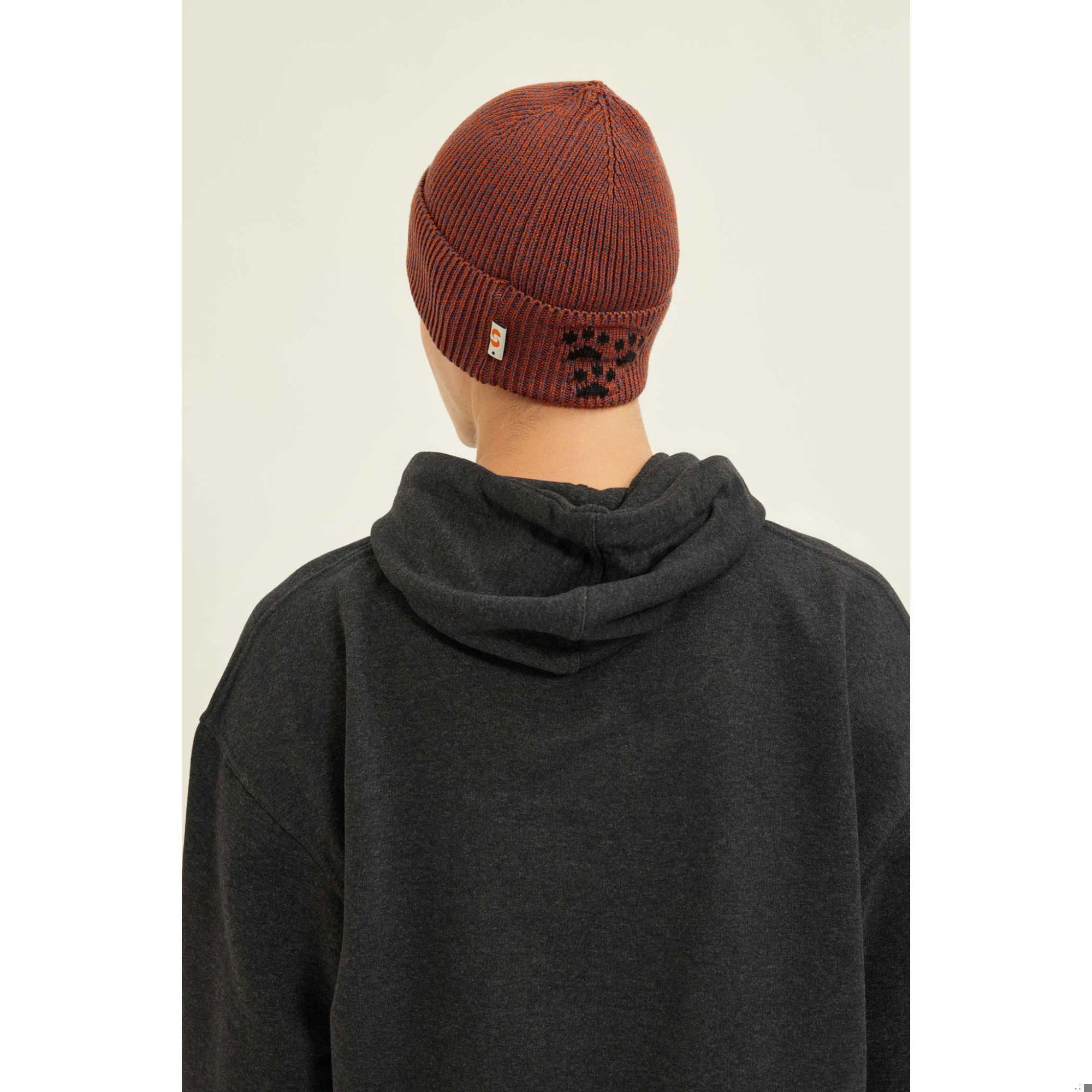 Nasaqu Unisex Nibruki Örgü İndigo & Terracotta Bere