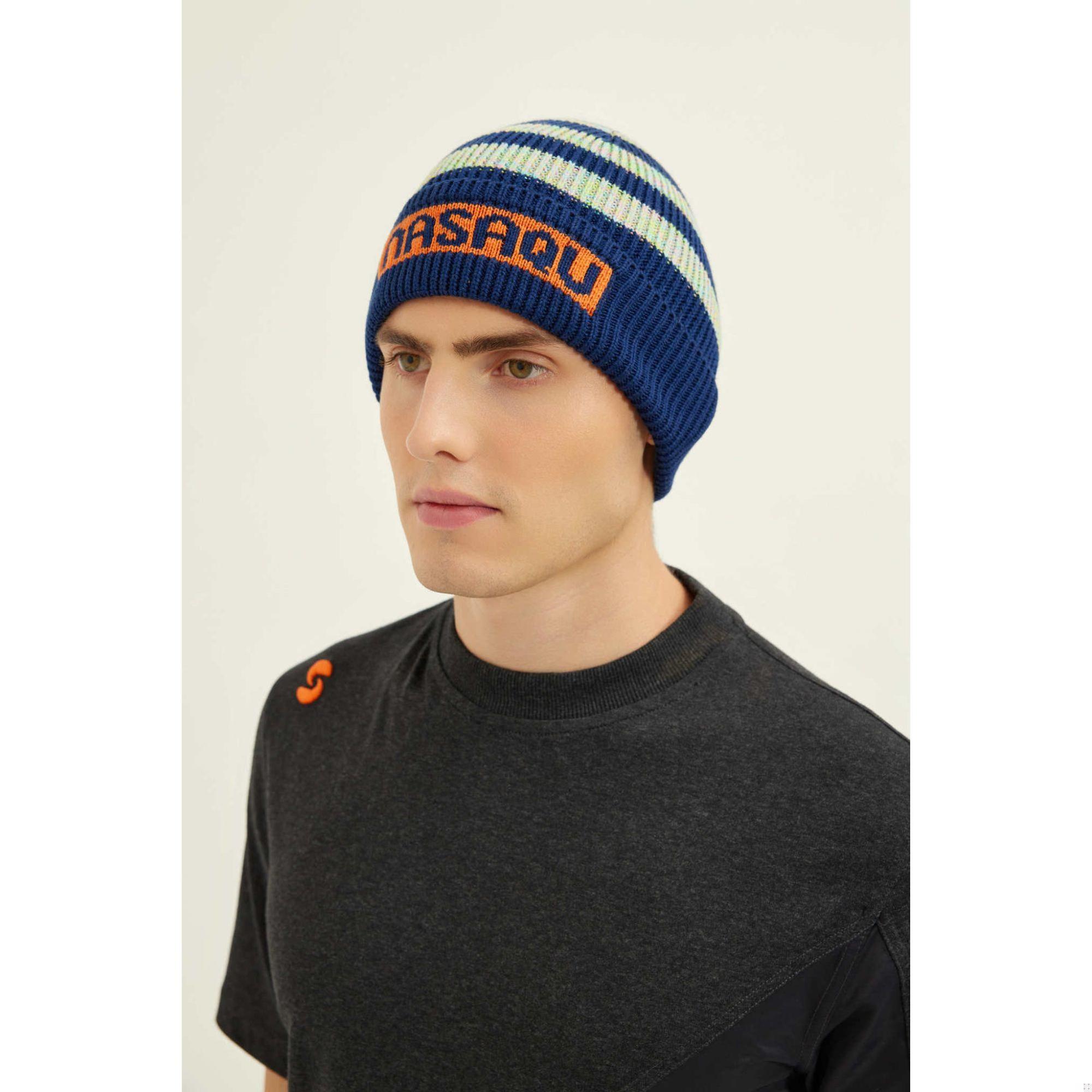 Nasaqu Unisex Baltu Çizgili Laci & Gökkuşağı Bere