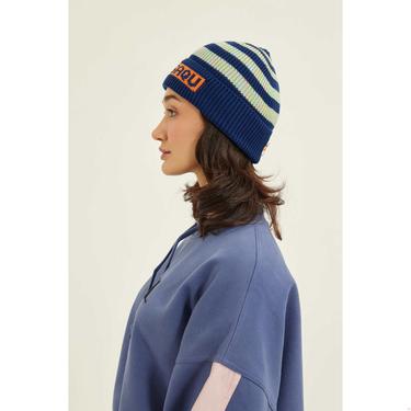  Nasaqu Unisex Baltu Çizgili Laci & Gökkuşağı Bere