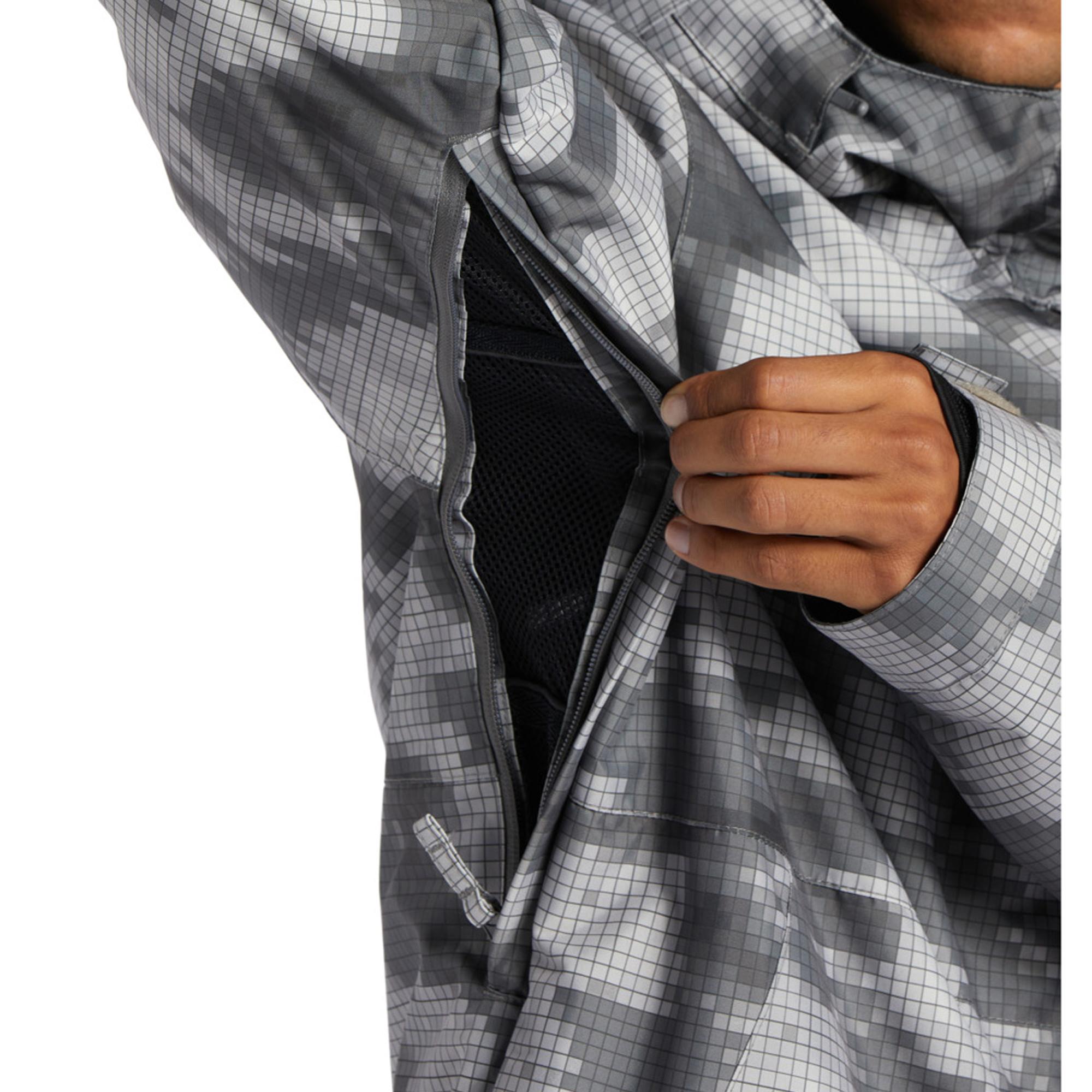 Dc Basis Print Erkek Gri Snowboard Ceketi