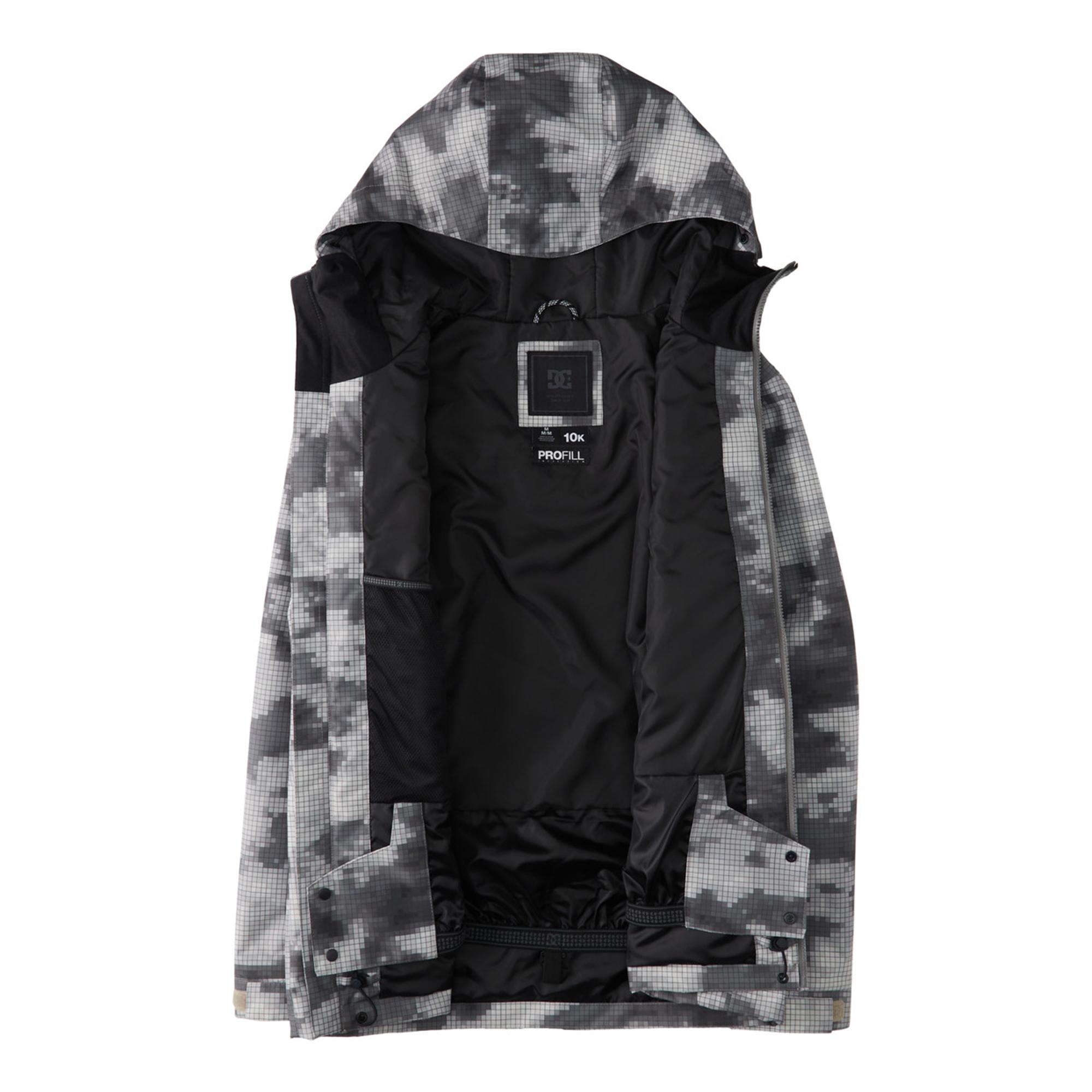 Dc Basis Print Erkek Gri Snowboard Ceketi