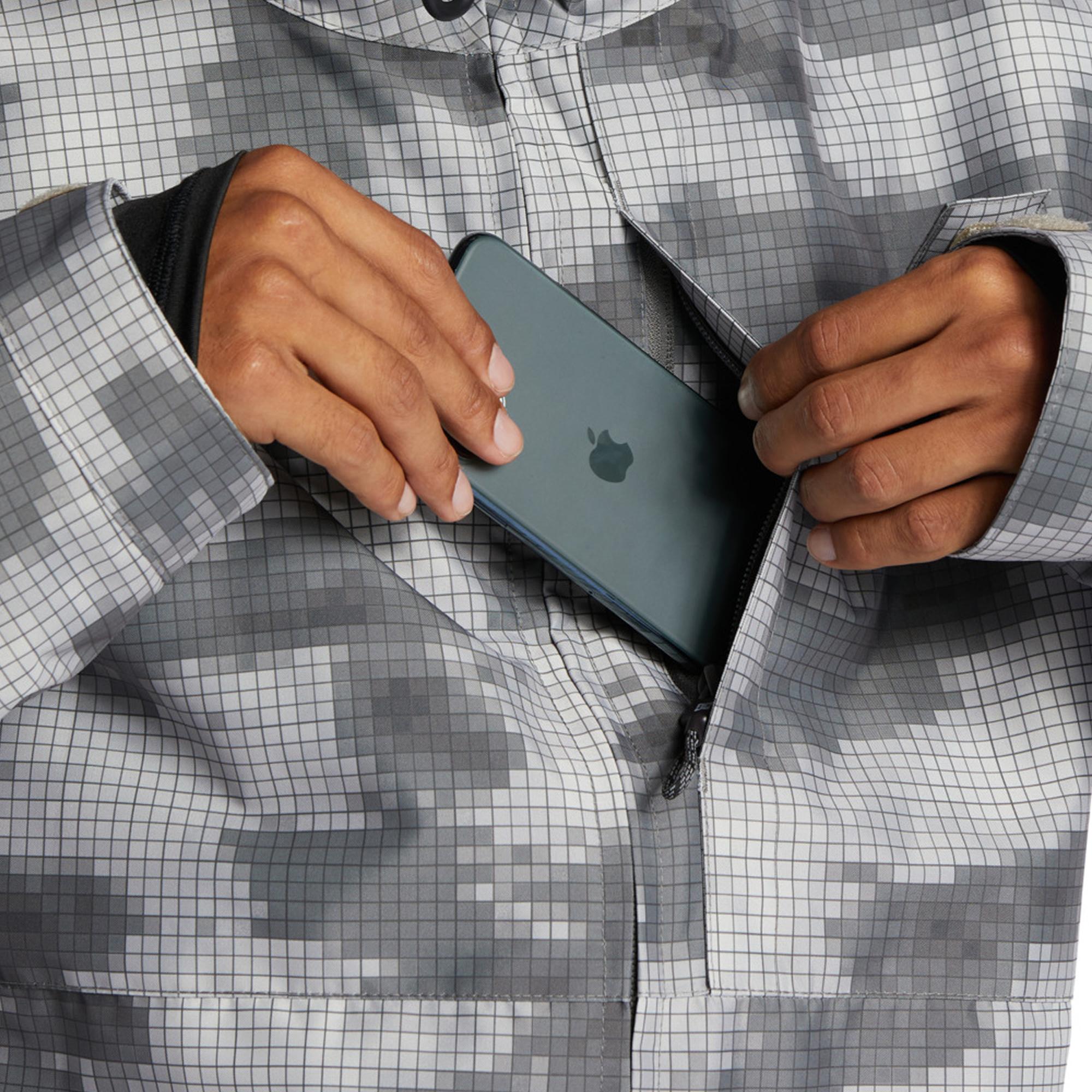 Dc Basis Print Erkek Gri Snowboard Ceketi