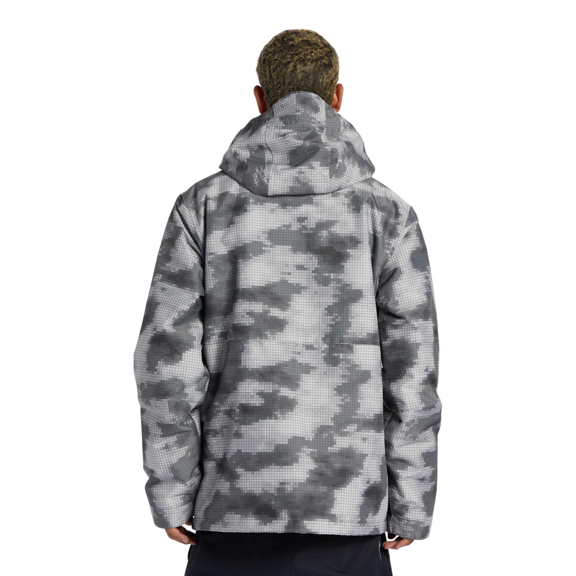 Dc Basis Print Erkek Gri Snowboard Ceketi