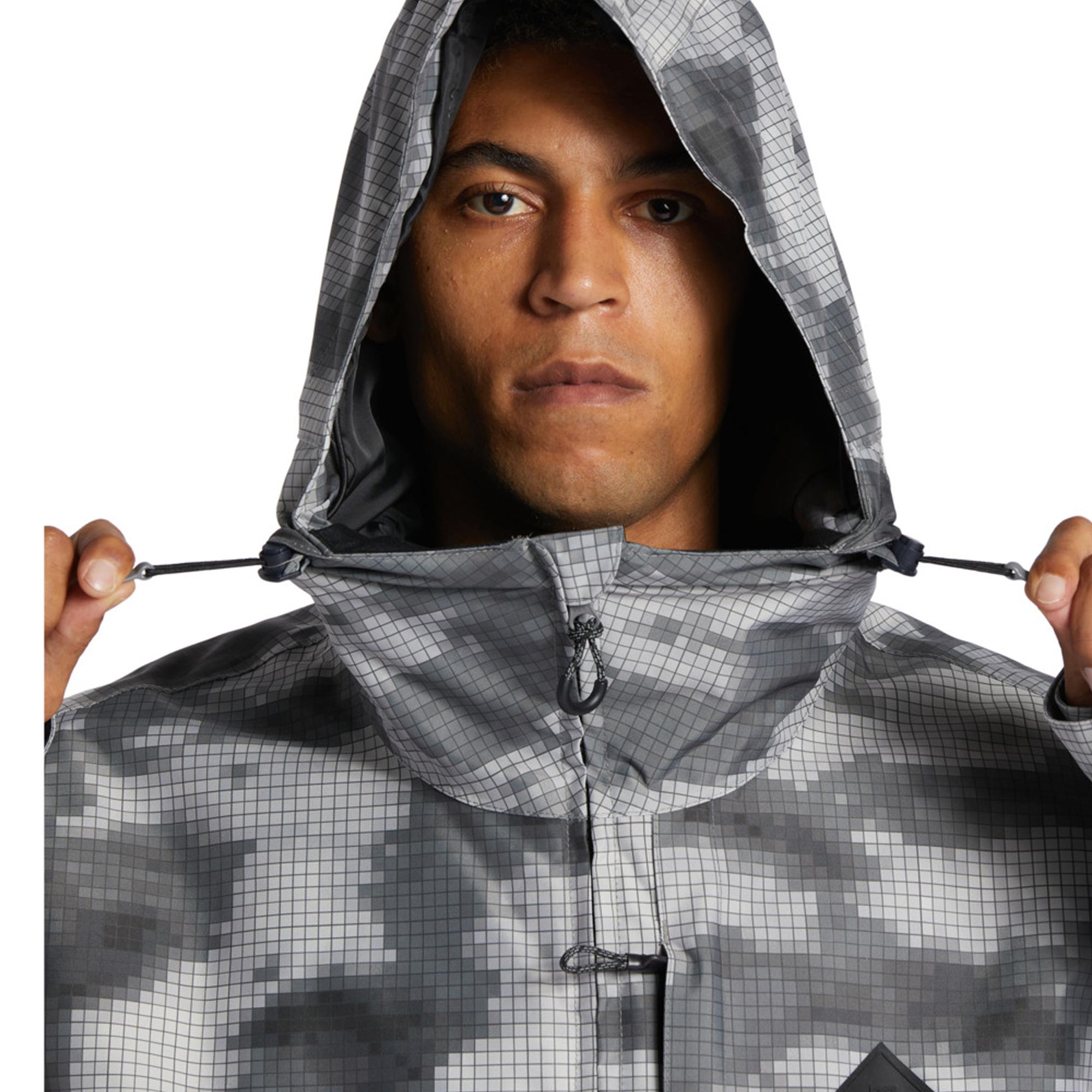 Dc Basis Print Erkek Gri Snowboard Ceketi