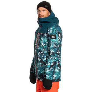  Quiksilver Morton Erkek Mavi Snowboard Ceketi