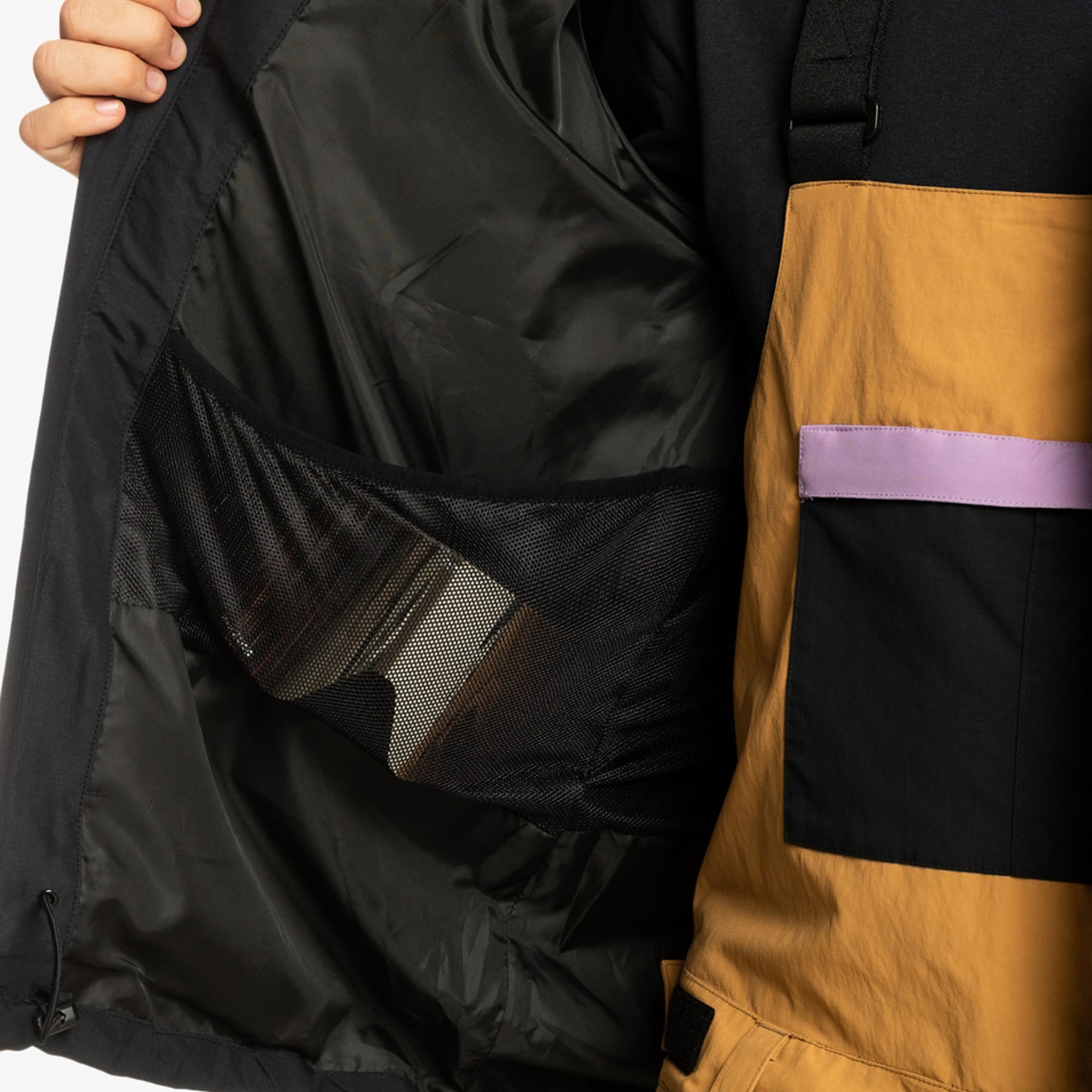 Quiksilver High In The Hood Unisex Siyah Snowboard Ceketi