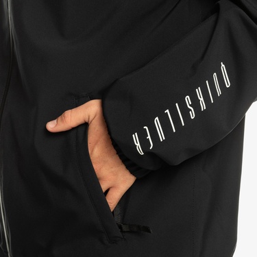  Quiksilver High In The Hood Unisex Siyah Snowboard Ceketi