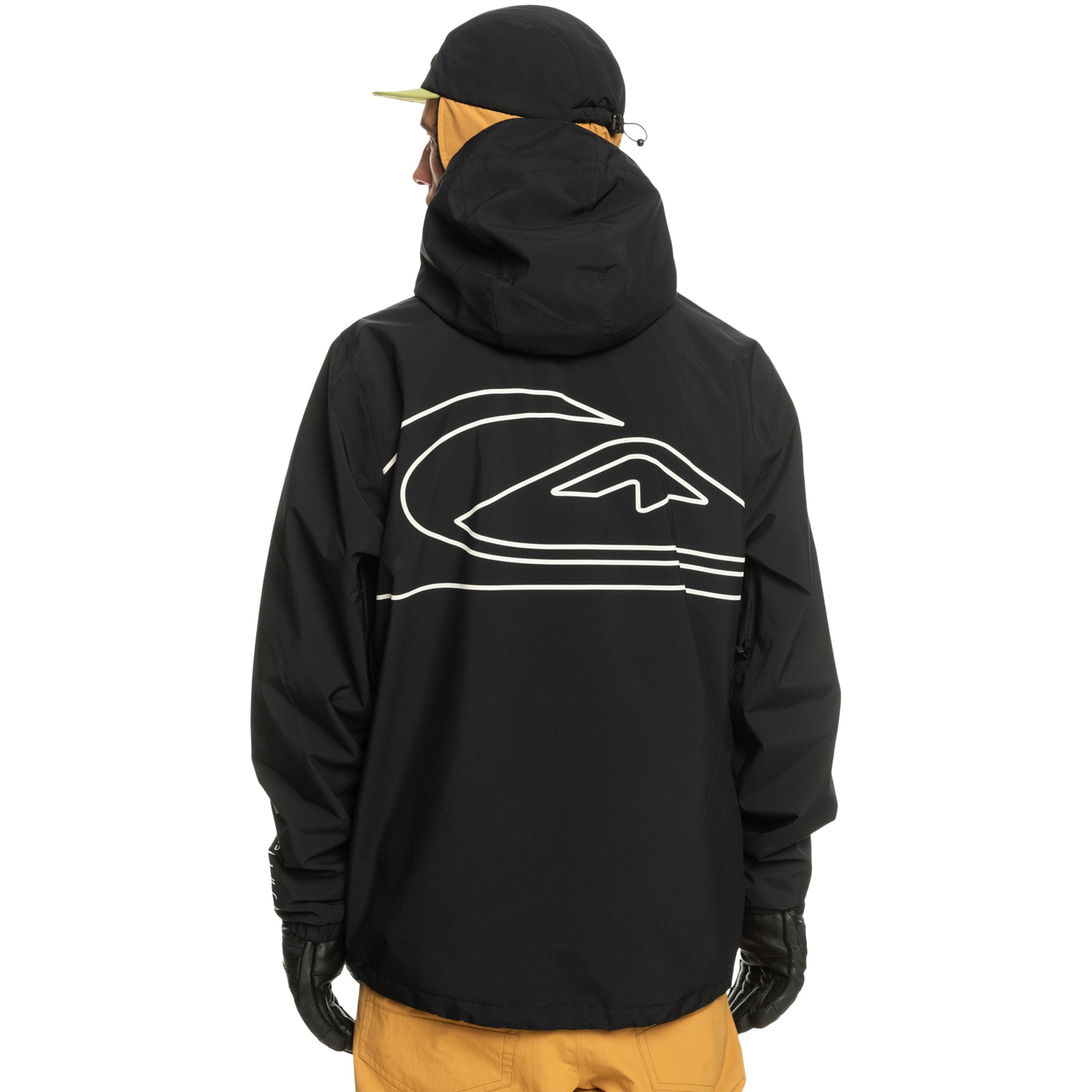 Quiksilver High In The Hood Unisex Siyah Snowboard Ceketi