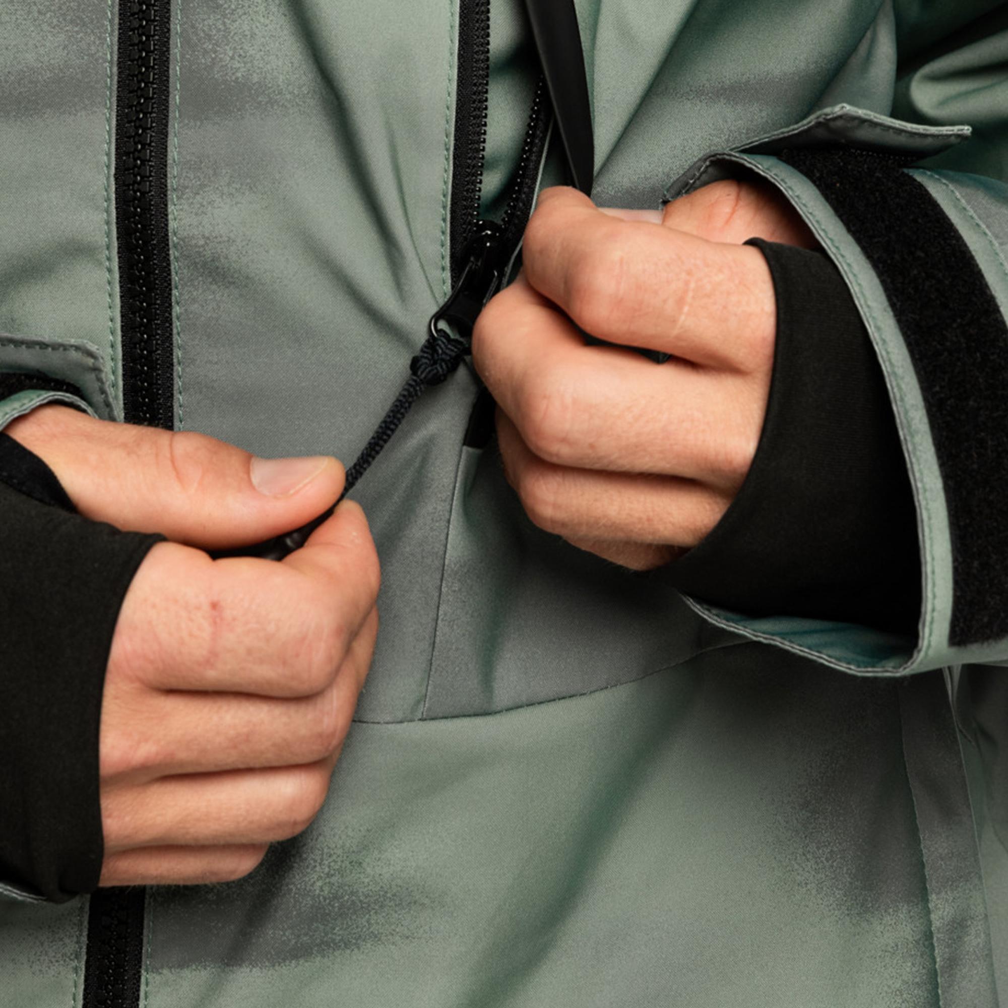 Quiksilver Mission Printed Erkek Yeşil Snowboard Ceketi