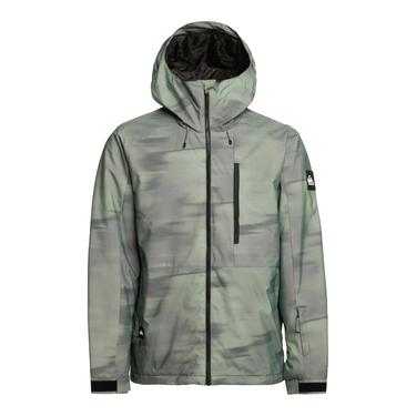  Quiksilver Mission Printed Erkek Yeşil Snowboard Ceketi