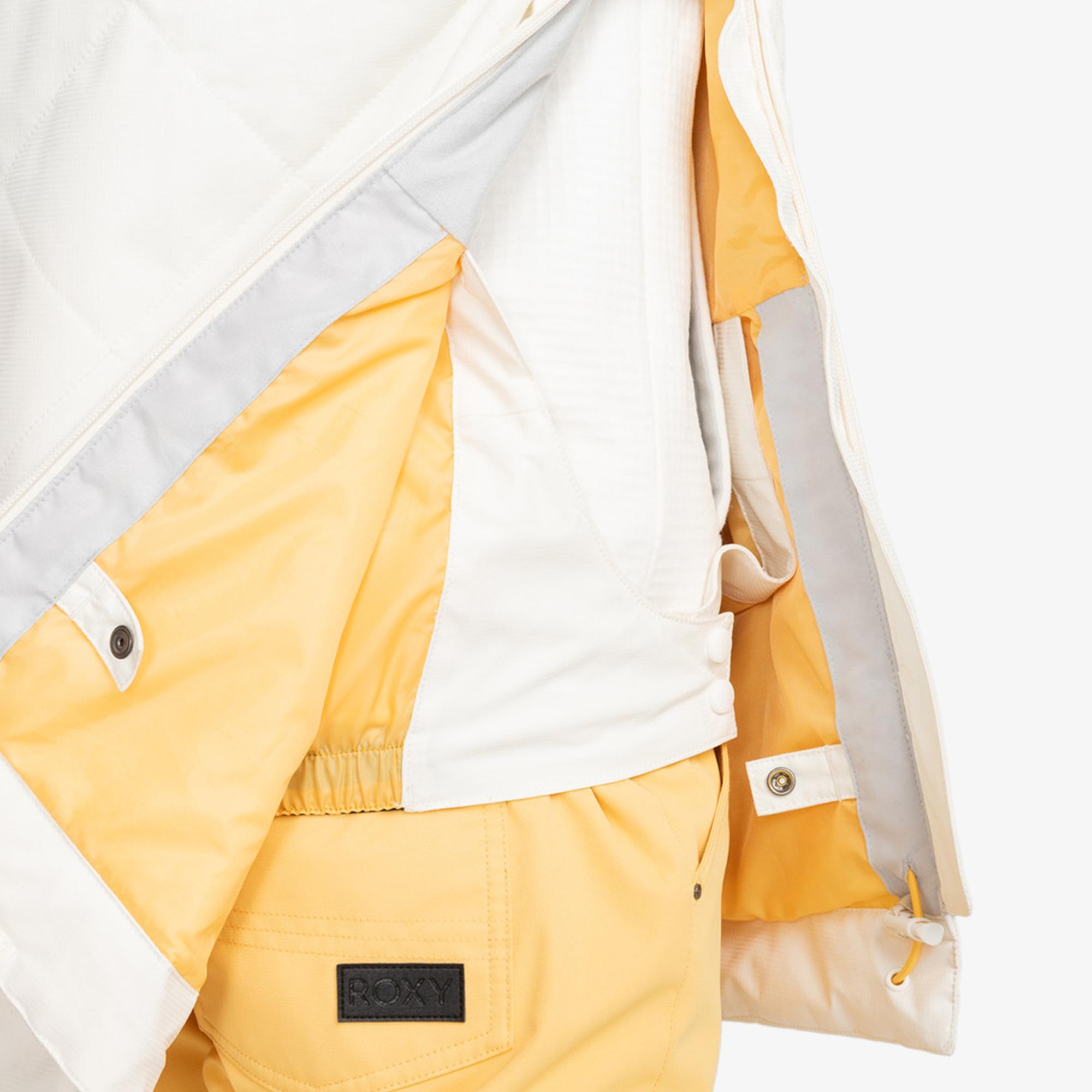 Roxy Radiant Lines Overhead Kadın Beyaz Snowboard Ceketi