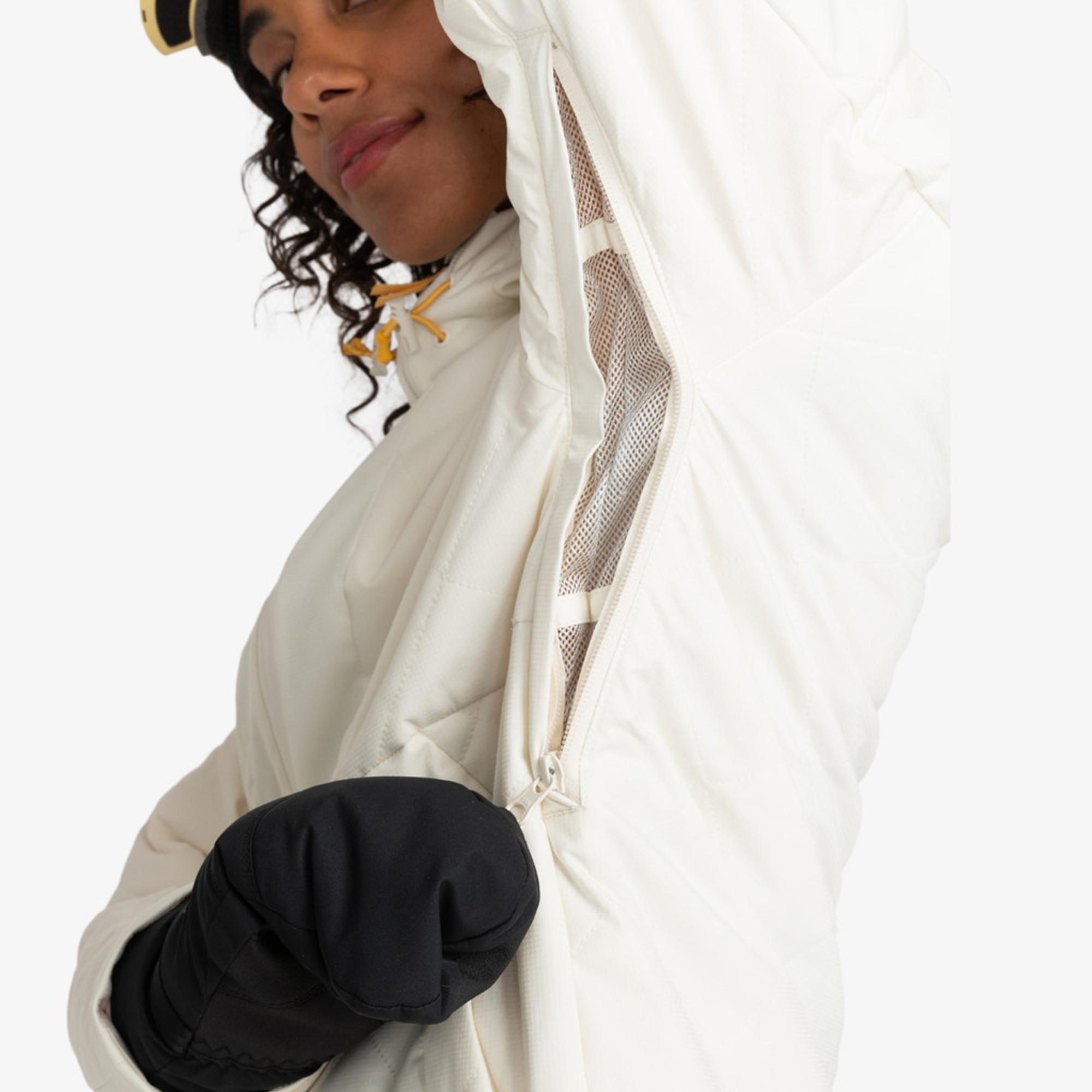 Roxy Radiant Lines Overhead Kadın Beyaz Snowboard Ceketi