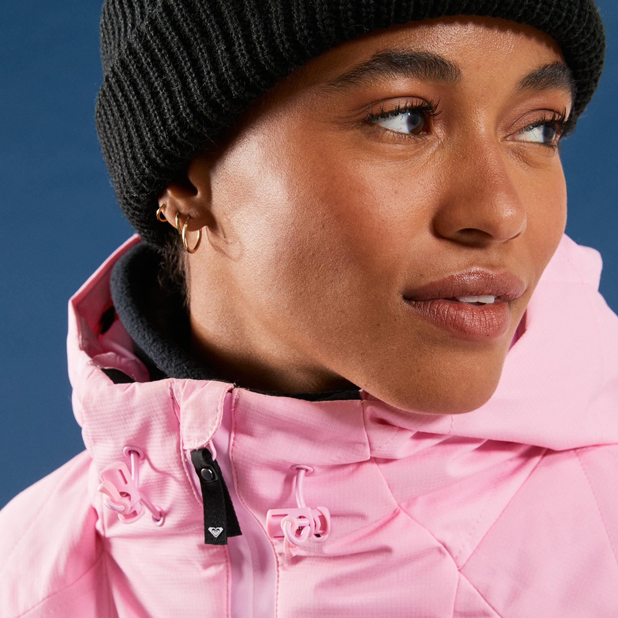 Roxy Radiant Lines Overhead Kadın Pembe Snowboard Ceketi