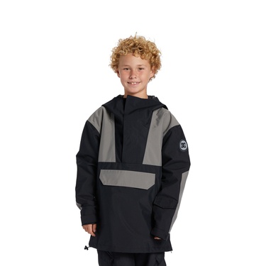 Dc-43 Youth Anorak Erkek Çocuk Siyah Snowboard Ceketi
