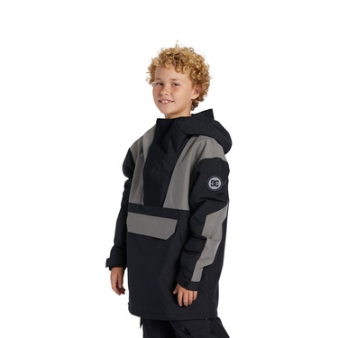  Dc-43 Youth Anorak Erkek Çocuk Siyah Snowboard Ceketi