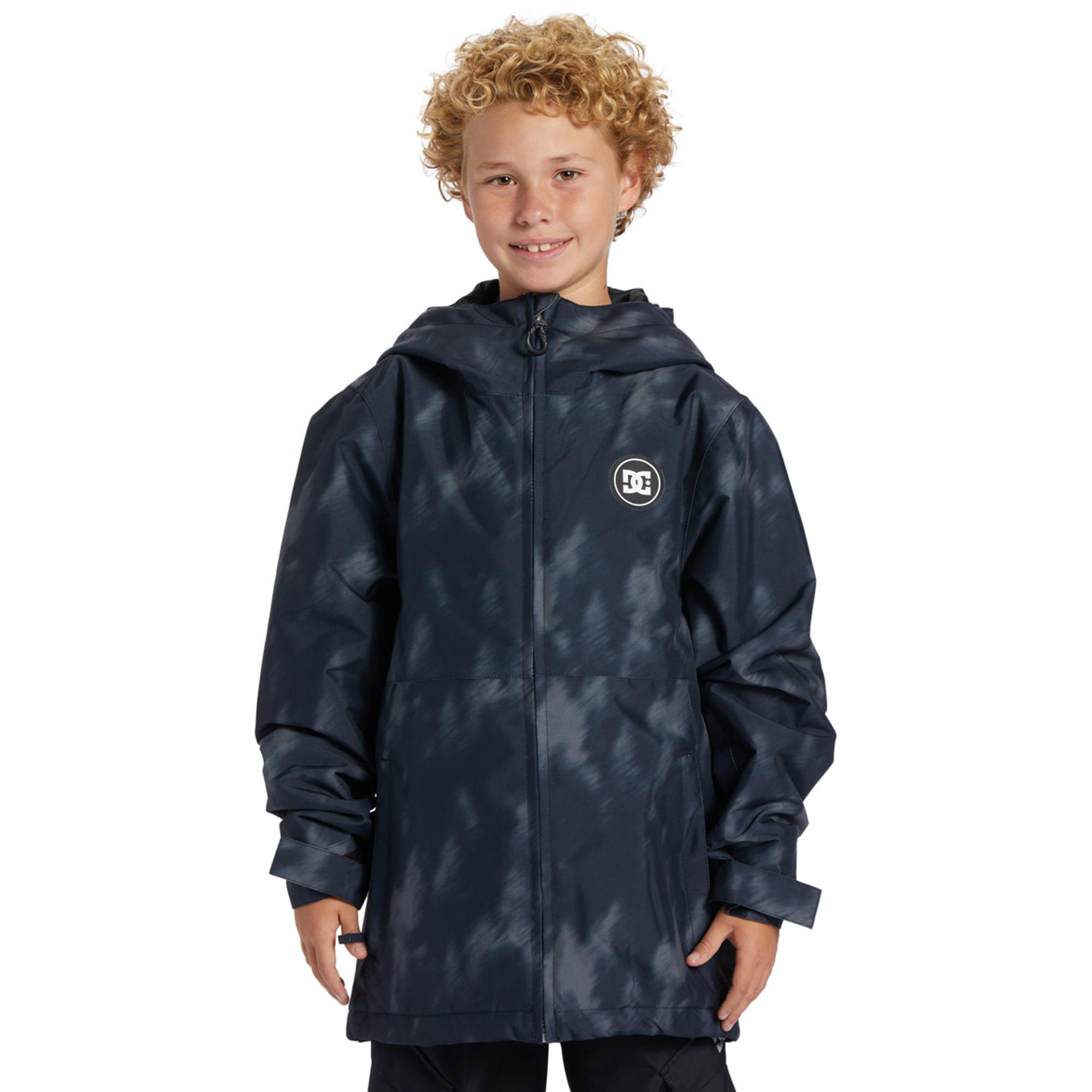 Dc Basis Print Youth Erkek Çocuk Siyah Snowboard Ceketi