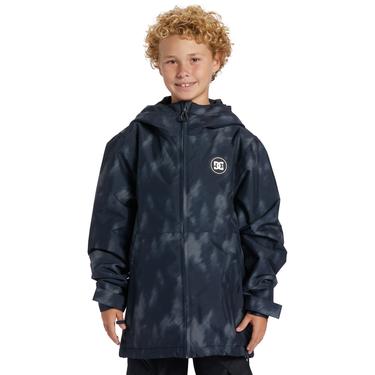  Dc Basis Print Youth Erkek Çocuk Siyah Snowboard Ceketi