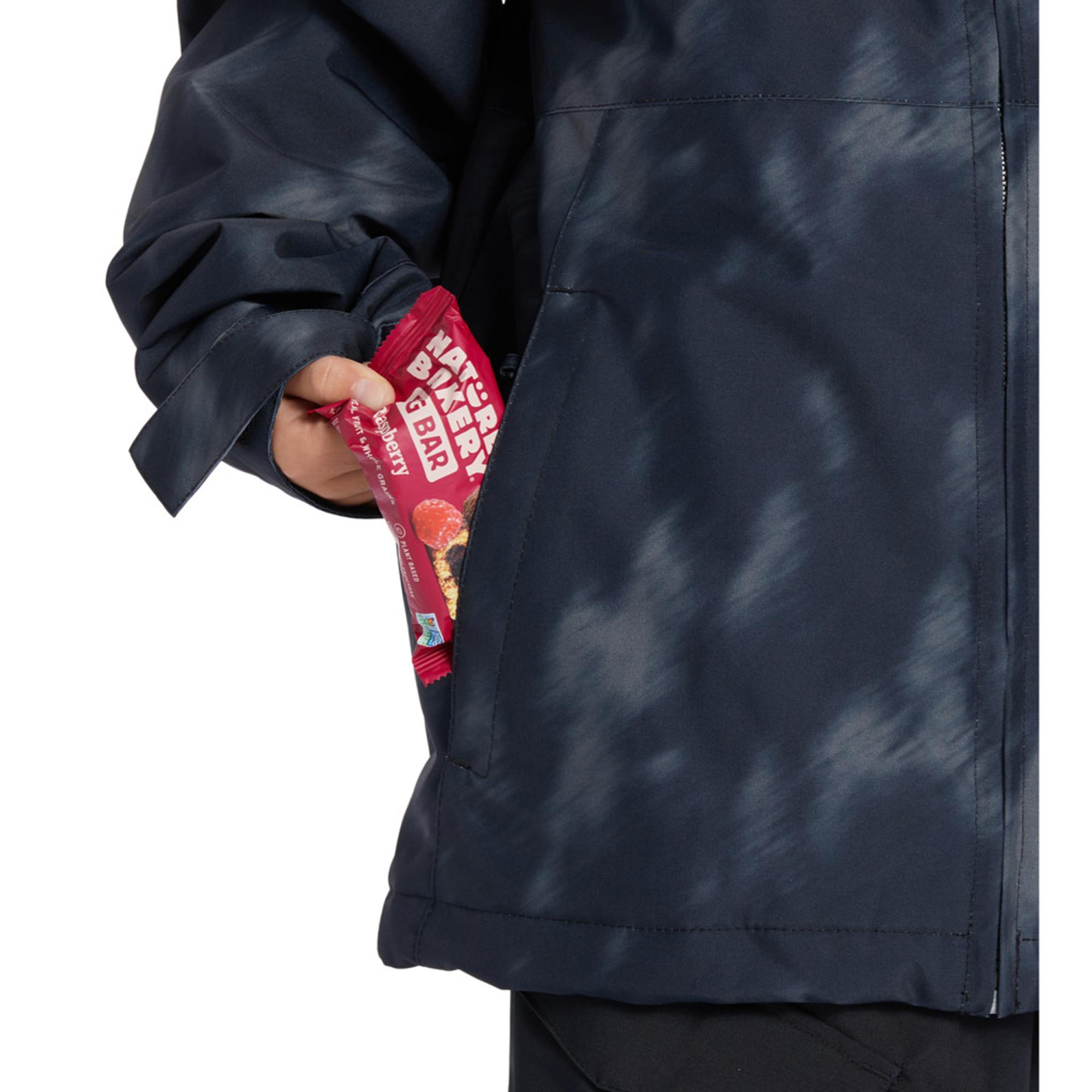 Dc Basis Print Youth Erkek Çocuk Siyah Snowboard Ceketi